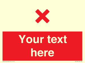 Custom red background, red cross sign